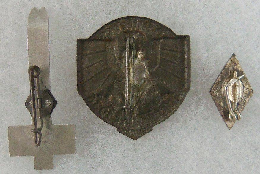 3pcs-Hitler Youth Related Pins-Rally Badge