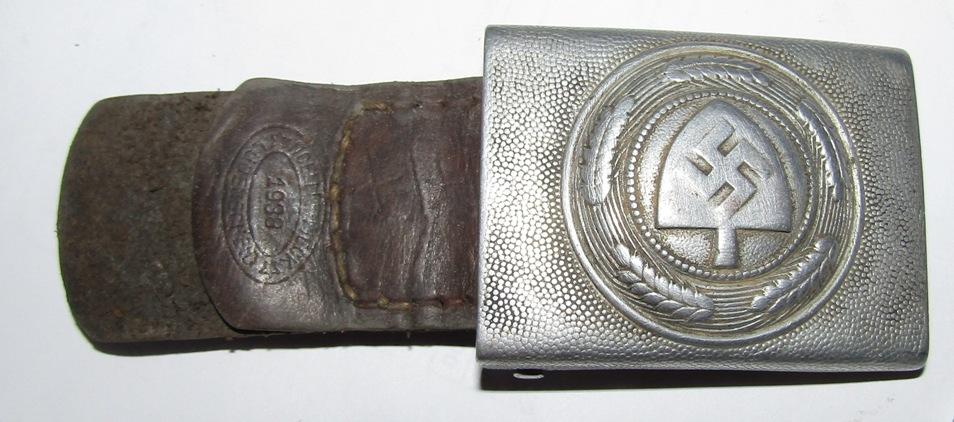 Early WW2 RAD Belt Buckle For Enlisted With Leather Tab