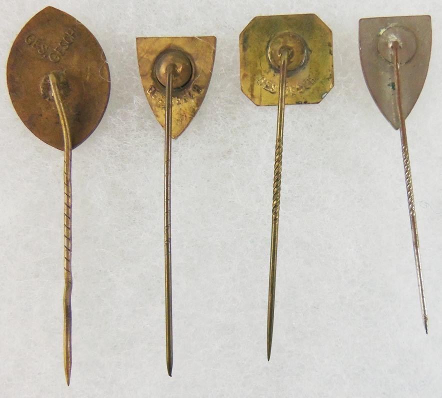 4pcs-Misc WW2 German Veteran Stickpins