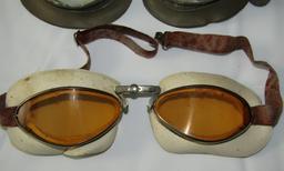 2 Pair Of WW2 German Fighter Pilot Goggles With One Storage Can