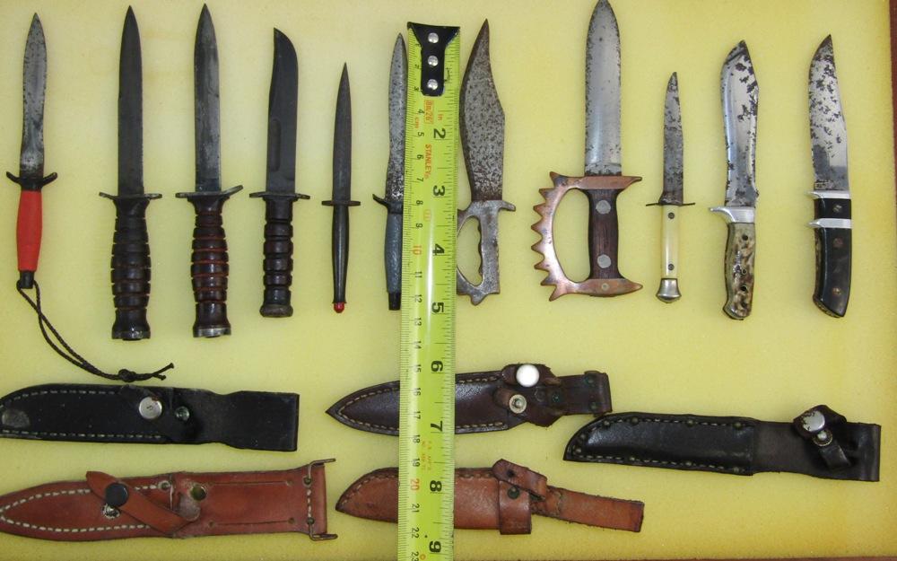 11pcs U.S. Military Fighting Knife Miniatures