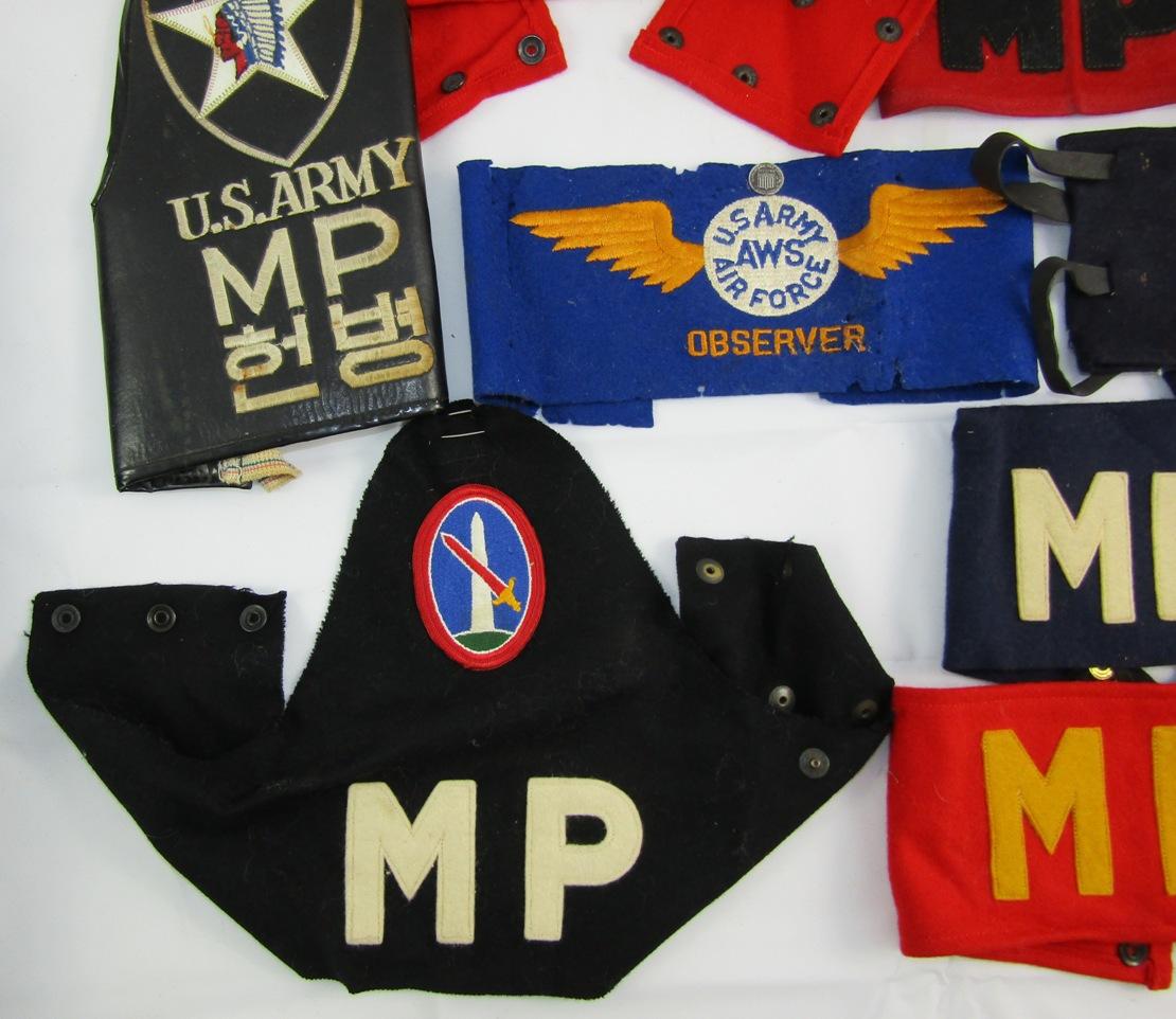 13pcs-WW2/Korean War Period MP-Observer Armbands