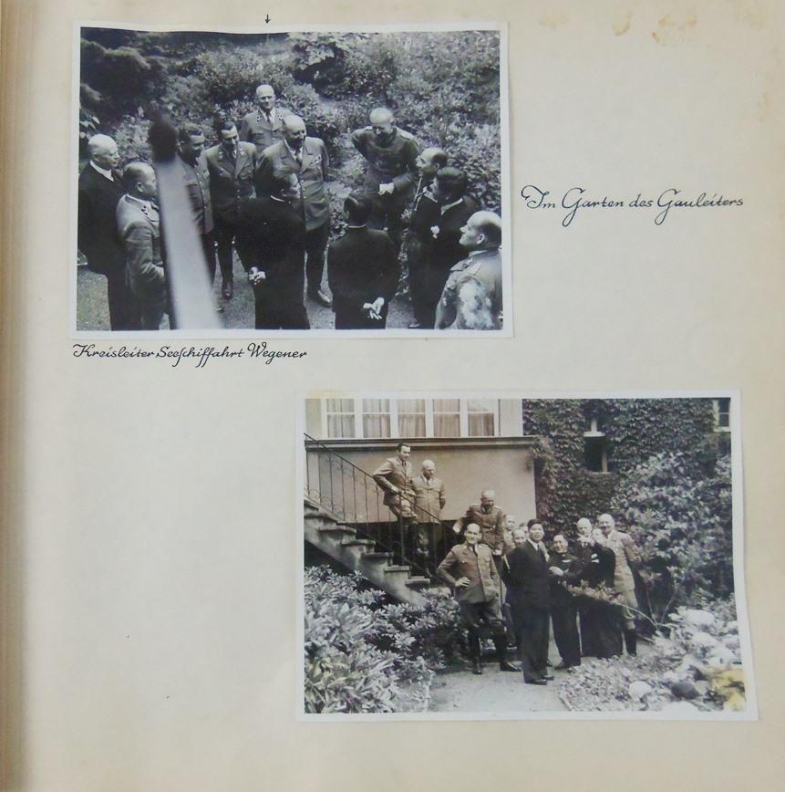 Very Important Original Photo Album-Japanese Navy Officials Meeting German Officials