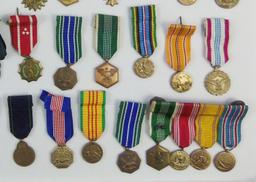 62pcs-Misc U.S. WW2-Vietnam-Later Miniature Formal Dress Medals