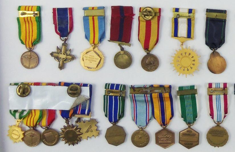 62pcs-Misc U.S. WW2-Vietnam-Later Miniature Formal Dress Medals
