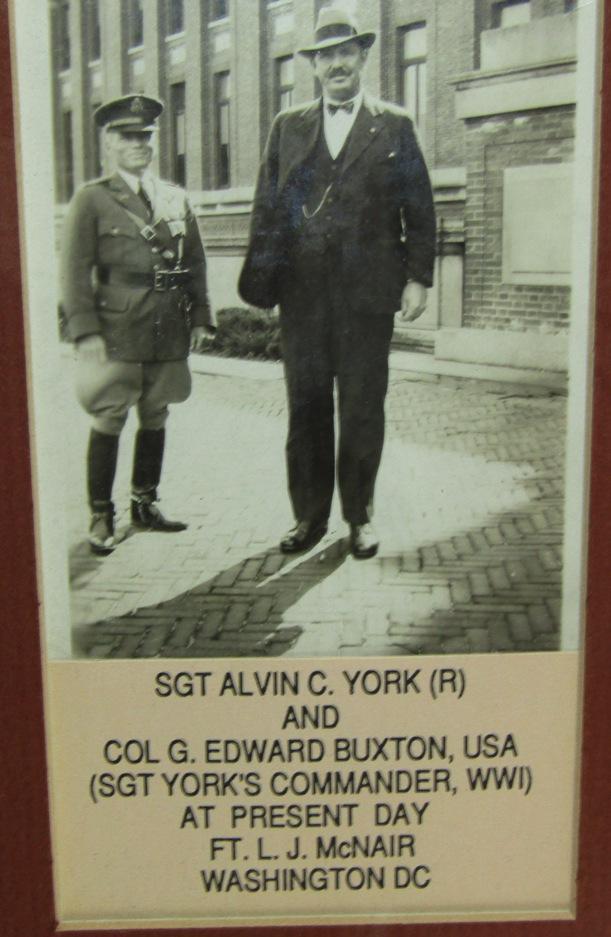 Original SGT. Alvin C. York & Colonel Buxton Signatures/Photo Framed Display