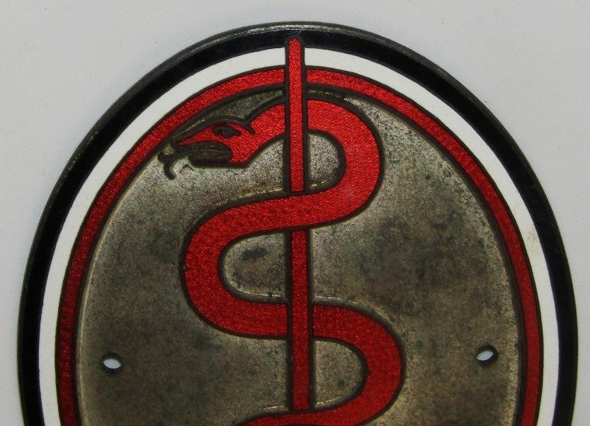 Rare WW2 German DDAC Vehicle Plaque For Doctor/Medical Personnel