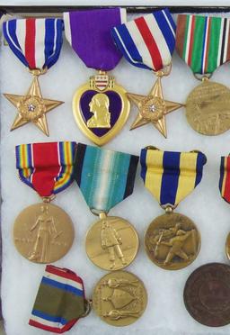 18pcs-Misc. U.S. Military Medals-US Coast Guard Medal Named/Dated 1932