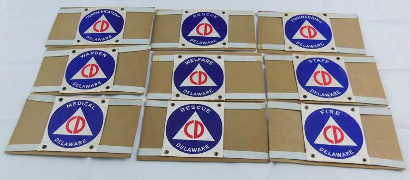 Early Civil Defense Armbands. Lot of 100.