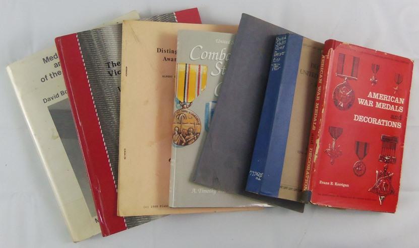 7 pcs. Interallied/US Medal/Ribbons/Awards Reference Books