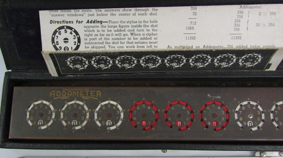 4pcs-1920's Addometer W/Case-2 Type A-1 USAF Aerial Photo Slide Rules-Occupied Japan Slide Rule