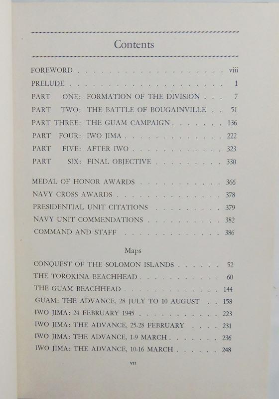 3pcs-WWII- 1st, 2nd & 3rd USMC Divisions Unit History Books