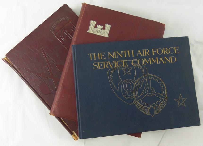 3pcs-WW2 U.S. Unit History Books-82nd Airborne/9th AAF Service Command/2nd Eng. SPC Brigade