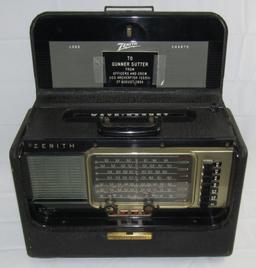 1950's Zenith L600 Trans-Oceanic Tube Radio Dedicated To USS Archerfish Crewman