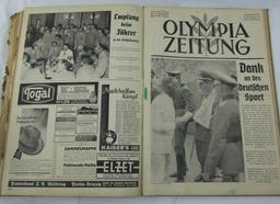 Rare 1936 Nazi Germany Olympics Daily Magazines In hard Cover Binding
