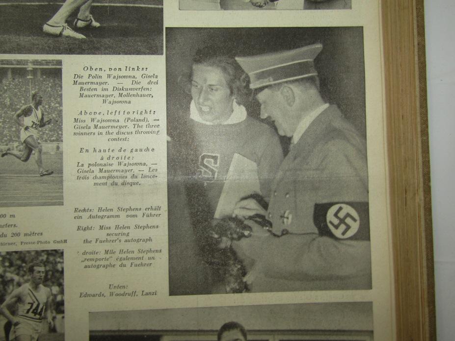 Rare 1936 Nazi Germany Olympics Daily Magazines In hard Cover Binding