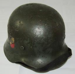 WW2 M35 Double Decal Heer Helmet W/Liner/Chin Strap-SE62