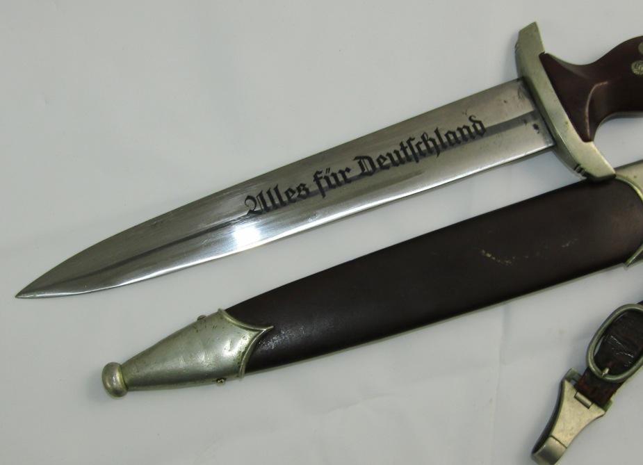 Early SA Dagger W/Scabbard/Hangers-Gebruder Heller-Schmalkalden