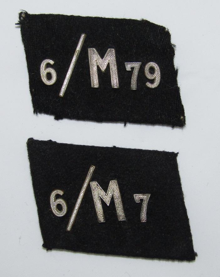 2pcs-NSKK Collar Tabs- 6th Motorsturm, Motorstandarte 79