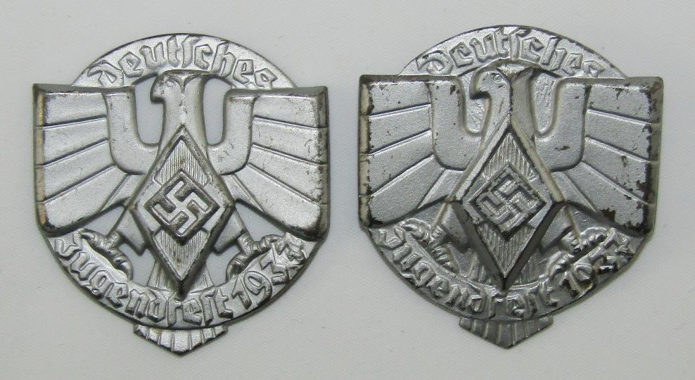 3pcs-Hitler Youth Belt Buckle-HJ Rally Badge Variants