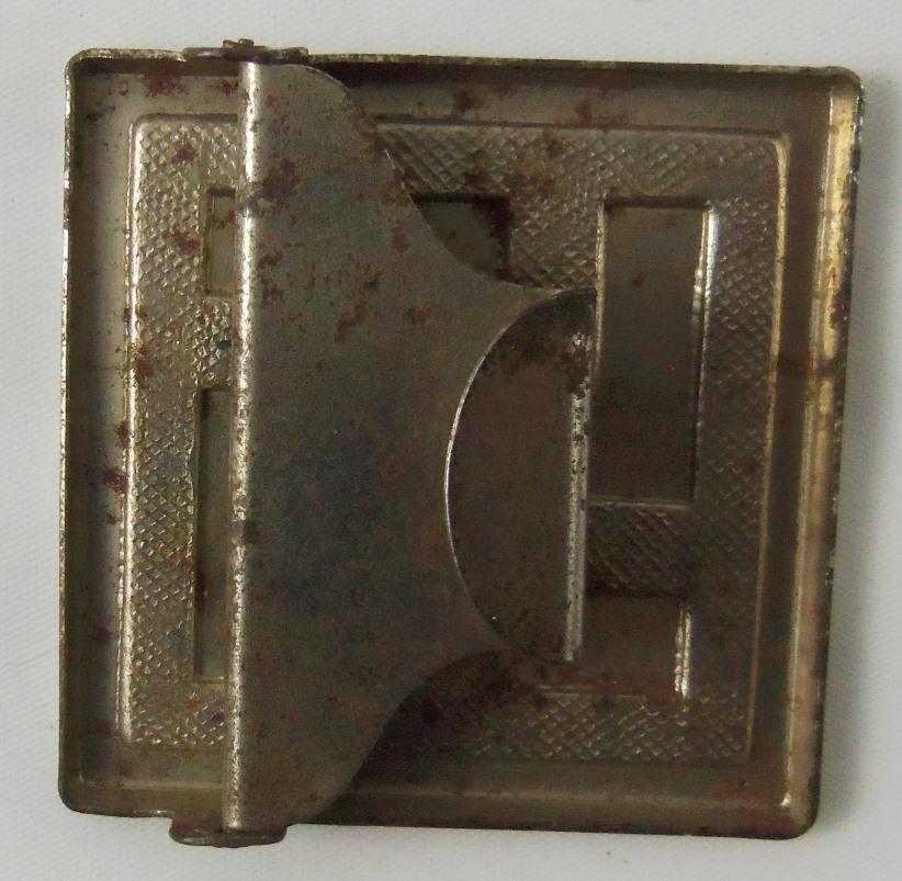 2pcs-Early WW2 German Political Swastika Belt Buckle-De-Nazified SS Officer's Buckle