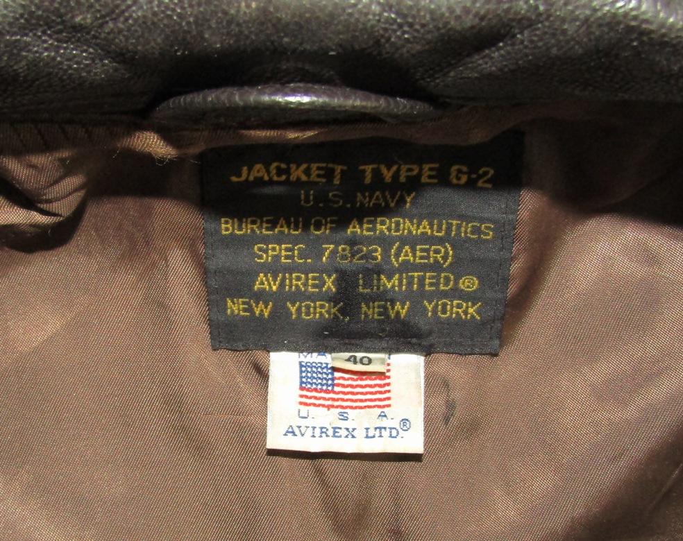 Vintage Type G-2 USN Leather Flight jacket-Avirex