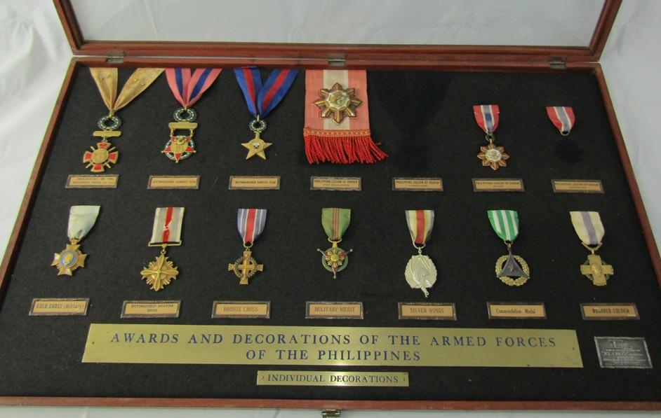 1950-60's Cased Philippine Valor Medals By High Quality Firm Of 'El Oro'