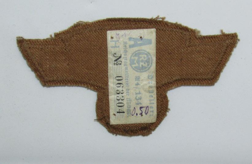 NSKK Flat Wire Sleeve eagle For NCO/Officer-Original Paper RZM Label-Unissued