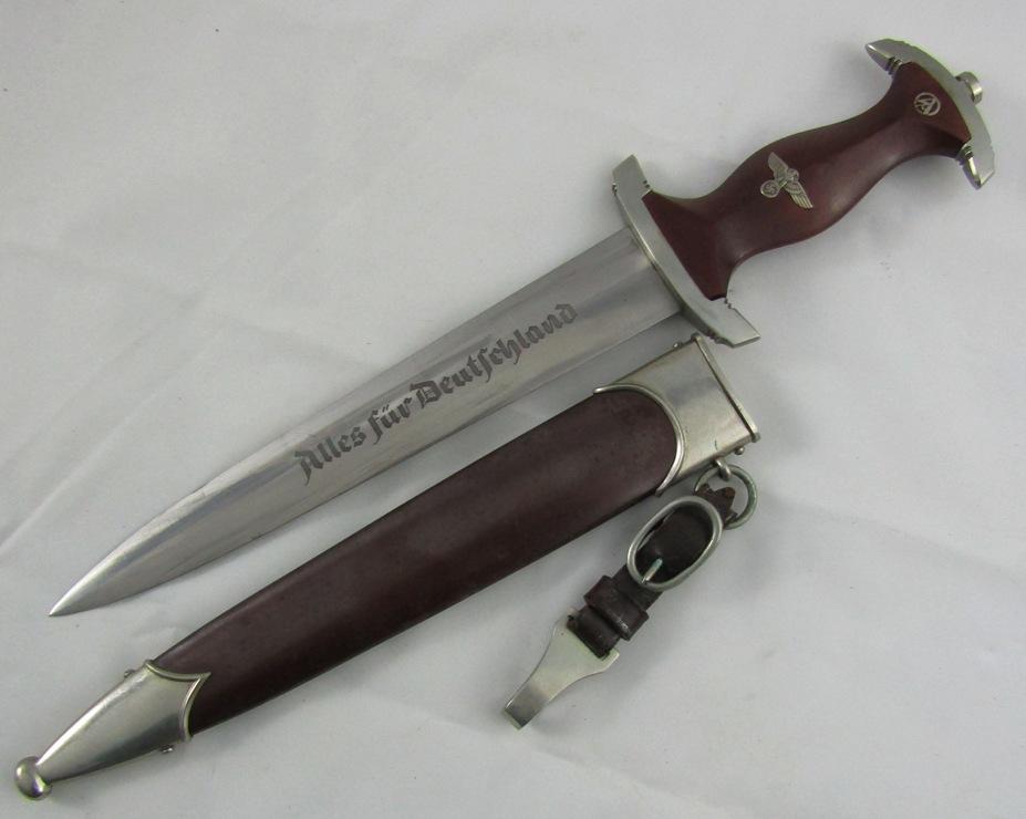 Early 1st Production SA Dagger With Scabbard By Eickhorn-Rare Small "a" Motto