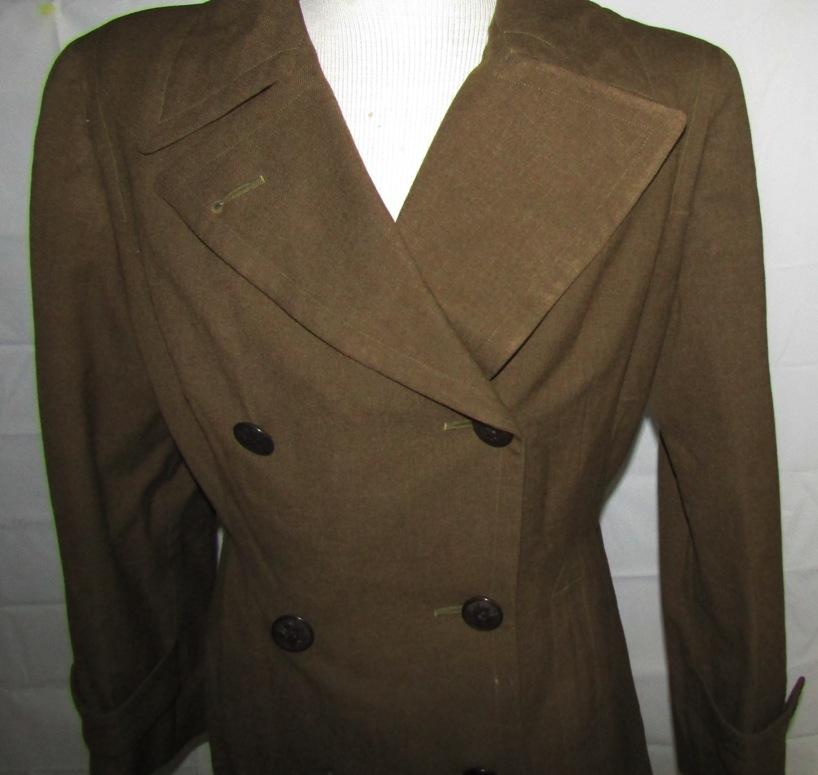 U.S. Women's Army Air Corp Overcoat-1942 Dated-Named