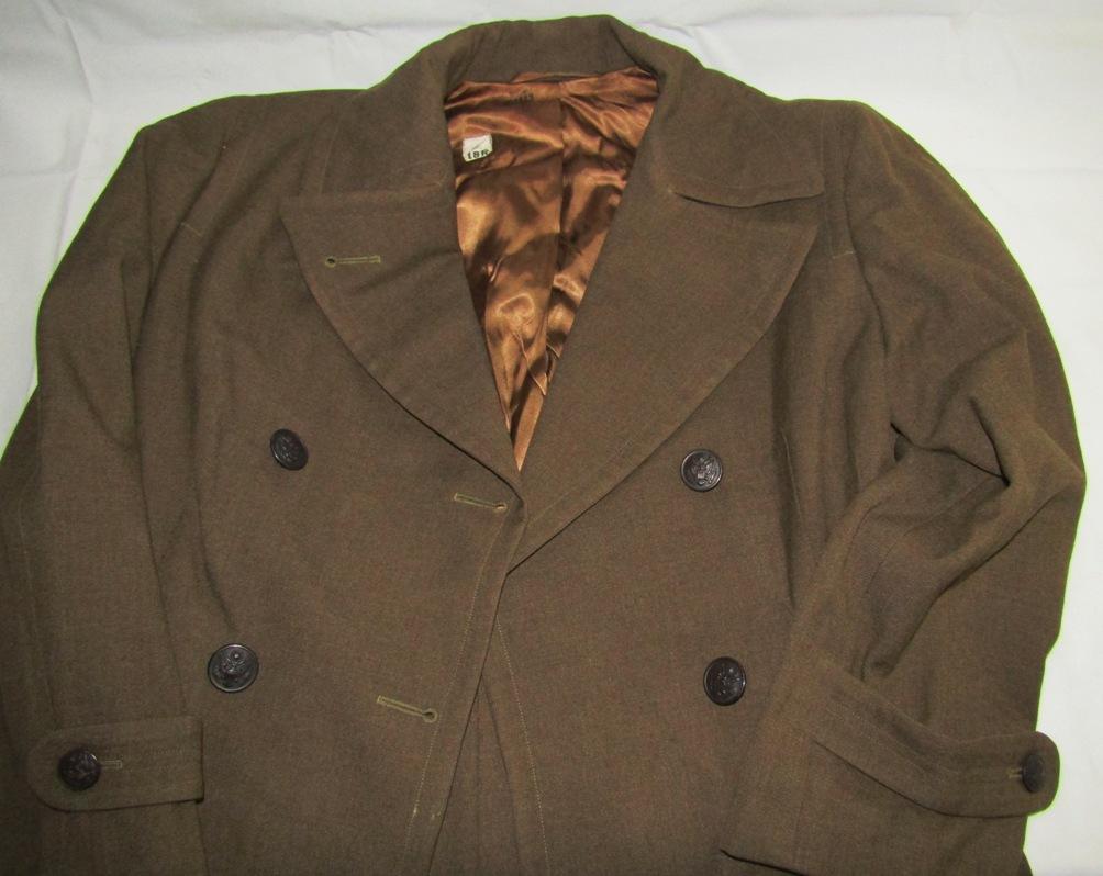U.S. Women's Army Air Corp Overcoat-1942 Dated-Named