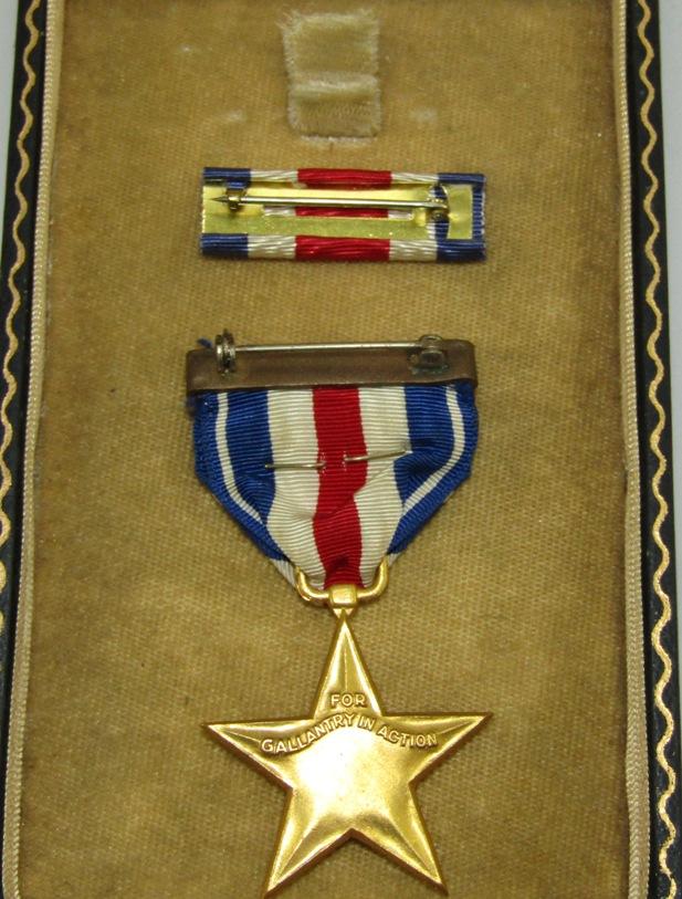 Scarce WW2 Contract U.S. Silver Star Medal With Full Wrap Brooch-Numbered With Case