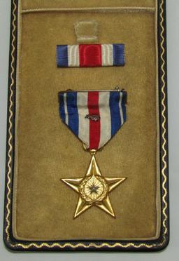 Scarce WW2 Contract U.S. Silver Star Medal With Full Wrap Brooch-Numbered With Case