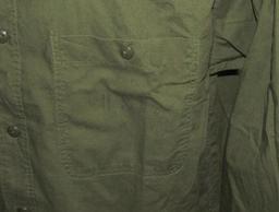 Rare 2pc Set USN O.D. Green Shirt/Pants Dungarees-Seabees