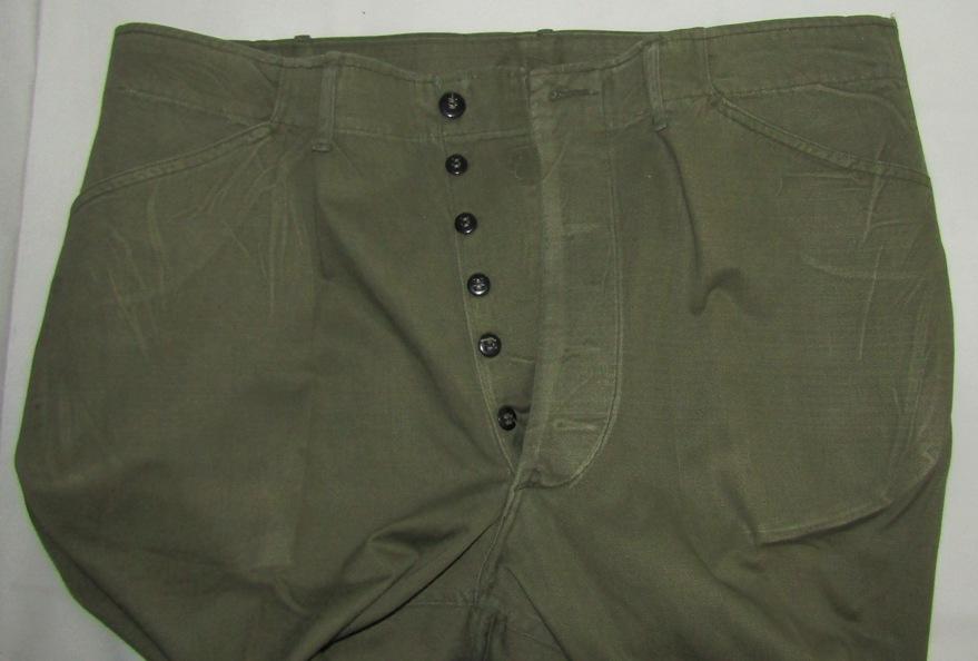 Rare 2pc Set USN O.D. Green Shirt/Pants Dungarees-Seabees