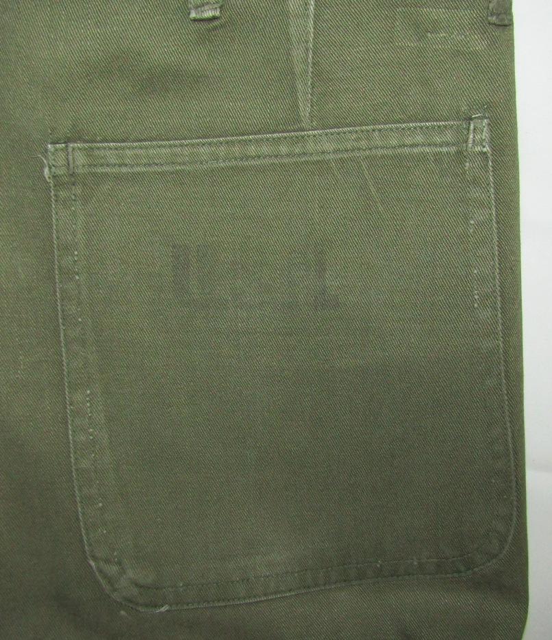 Rare 2pc Set USN O.D. Green Shirt/Pants Dungarees-Seabees