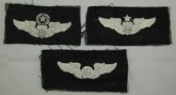 3pcs-WW2 Period USAAF Embroidered Full Size Wings