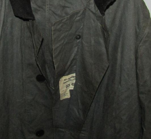 Rare WW2 USN Version Of The Army's Dismounted Rain Coat.