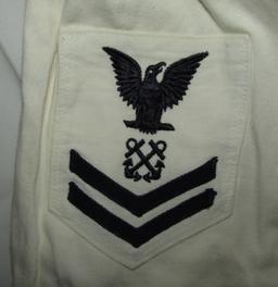 Named WW2 U.S. Navy Shore Patrol Uniform With Black Jack/Dog Tags/Web Belt Etc.