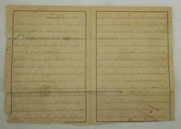 2pcs-Rare WW2 Auschwitz Letter-Rare 1946 "Za Drutami" Concentration Camp Sketches