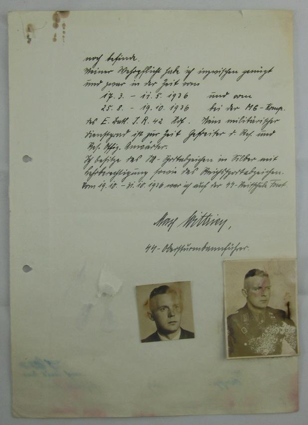 Original Pre WW2 Allgemeine SS Officer's Evaluation Paperwork Grouping
