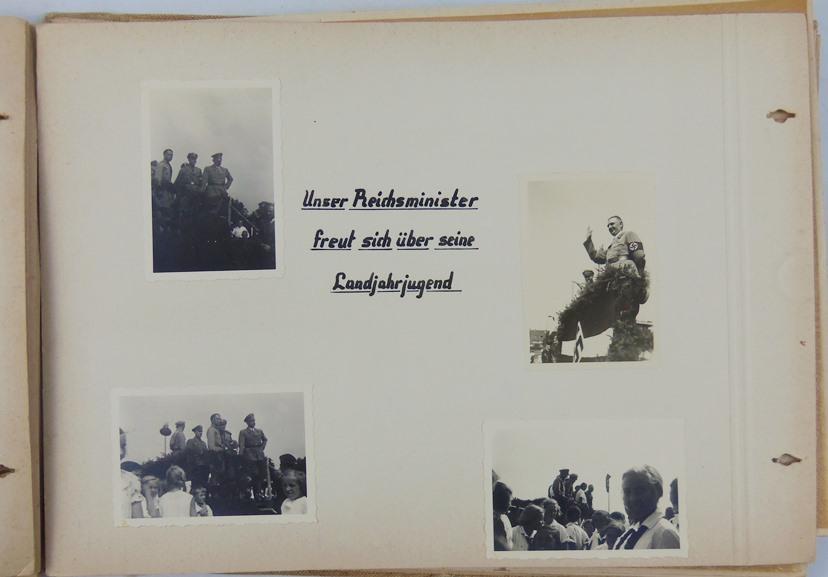 Rare WW2 Hitler Youth "Landjahr" Community Service Camp Photo Album