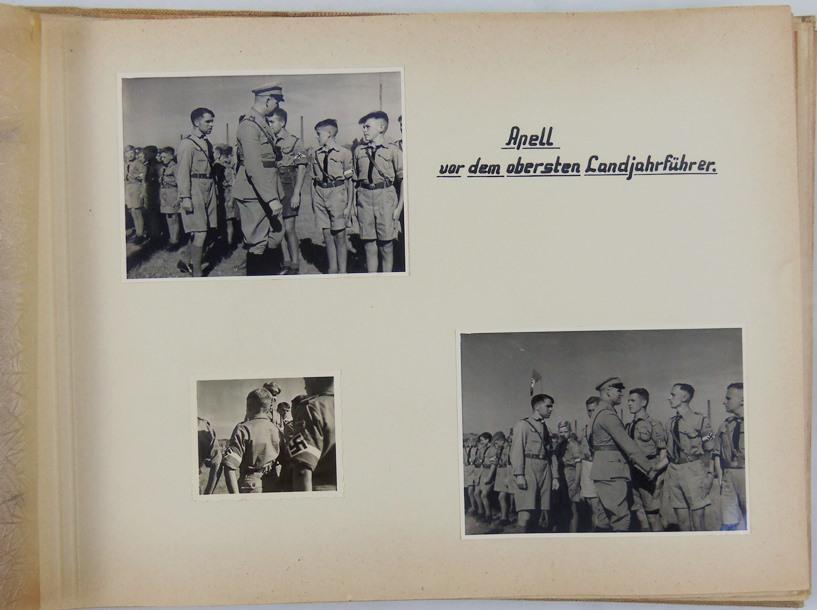 Rare WW2 Hitler Youth "Landjahr" Community Service Camp Photo Album