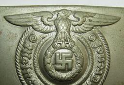 Rare Early Waffen SS Belt Buckle By Overhof & Cie With Full Title/Name Maker Stamping