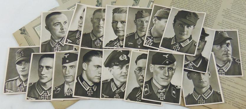 Partial Cigarette Book Pages-75+ Photos Of Wehrmacht NCO/EM Soldiers Who Won The Knights Cross