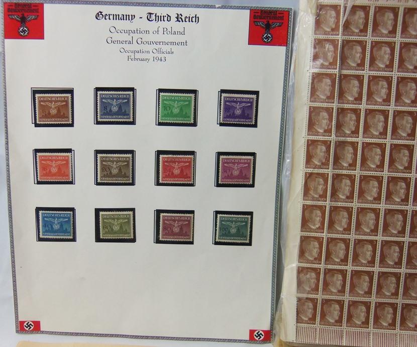 Large Lot Misc. 3rd Reich Stamps-Feld Post-Etc.