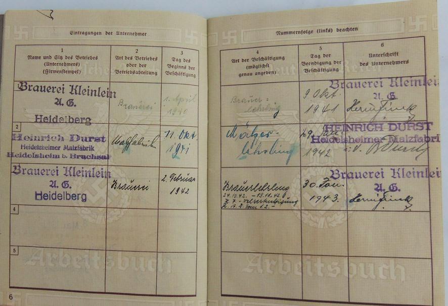 15pcs-Misc WW2 German Wehrpass-Arbeitsbuch-RAD Work Book-Identity Papers Grouping