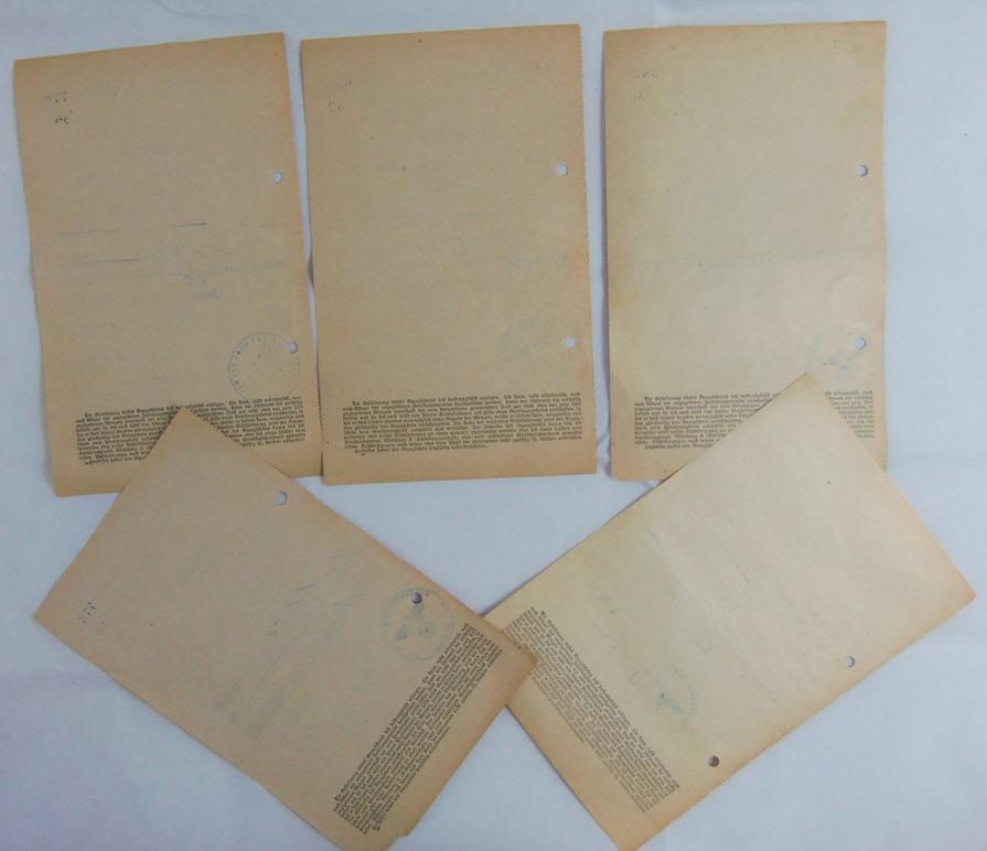 15pcs-Misc WW2 German Wehrpass-Arbeitsbuch-RAD Work Book-Identity Papers Grouping