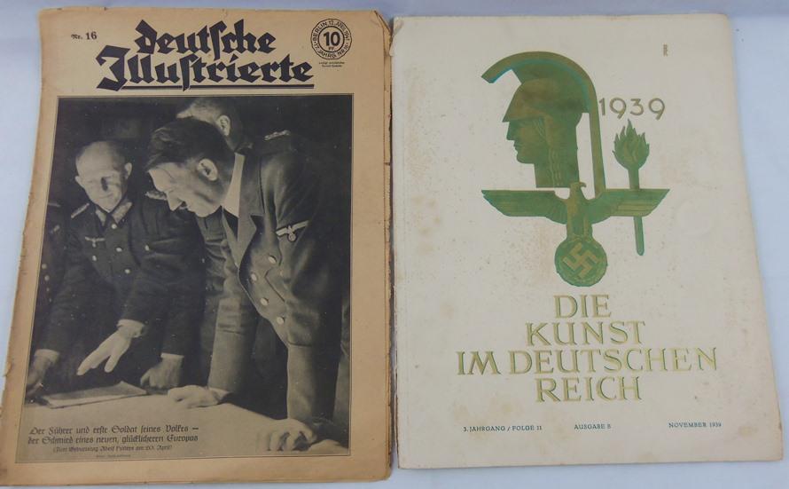 13pcs-Lot Misc. WW2 Period German Newspapers/Magazines-Der Angriff Etc.