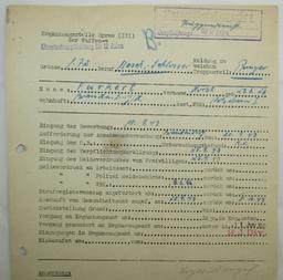 Rare Hitler Youth/Waffen SS Document Grouping-Buchenwald